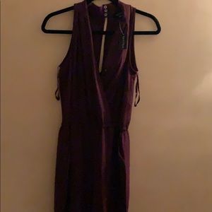 White House black market burgundy jumpsuit